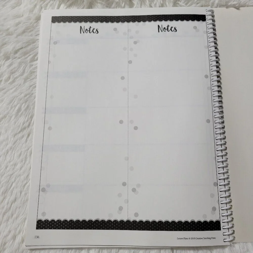 Floral Themed Lesson Plan Book